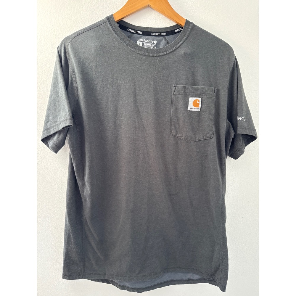 Carhartt Force Relaxed Fit Pocket T-Shirt Men's Size Med Gray Vented Sides